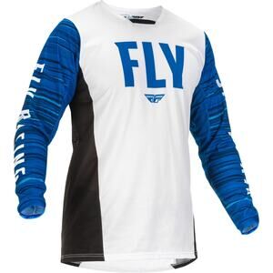 Fly Racing 2022 Adult Kinetic Wave Jersey (White/Blue) Fly Racing 2022 - M